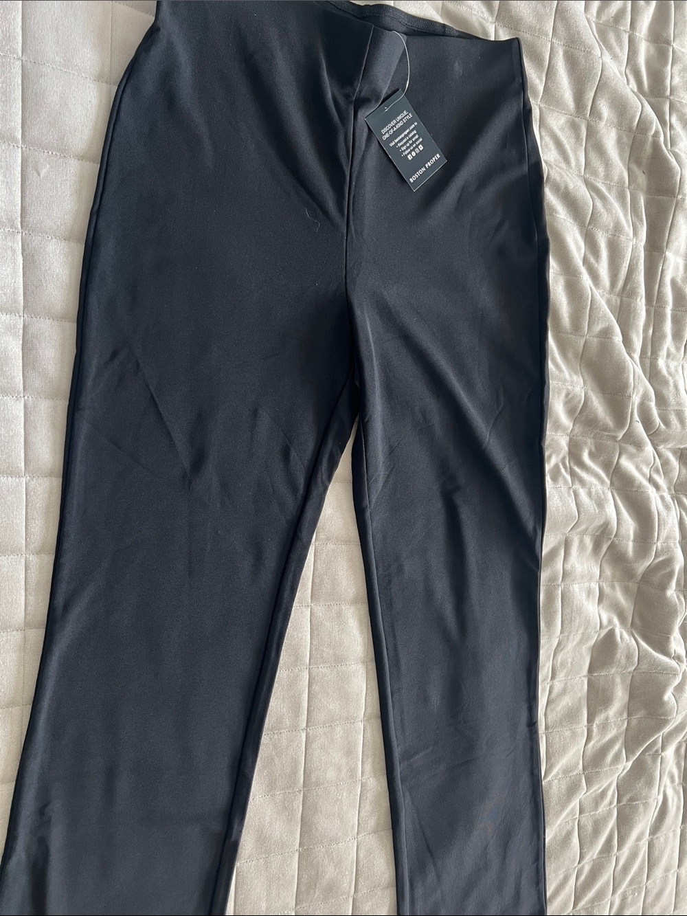 Boston Proper Black Slim Straight Trousers